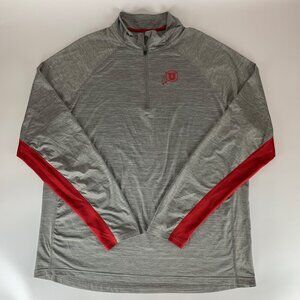 Utah Utes NCAA Taupe Red 47 Brand Athletic Pullover Mens XL